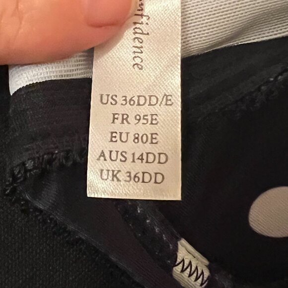 Elegant Black and White Polka Dot Bikini Top - Picture 7 of 8